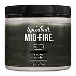 Speedball Mid-Fire Glaze - Smoke, 16 oz - front of packaging
