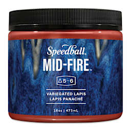 Speedball Mid-Fire Glaze - Variegated Lapis, 16 oz container