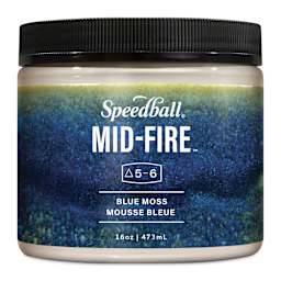 Speedball Mid-Fire Glaze - Blue Moss, 16 oz containers