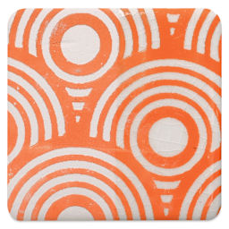Amaco Ceramic Printing Ink - Bright Orange, 8 oz fired to cone 05 oxidation