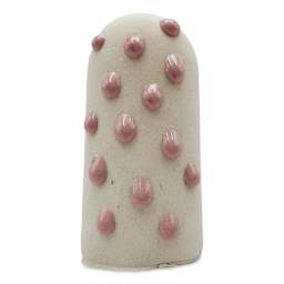 Ritual Glaze Melt Gloop Glaze - Pastel Pink - finished example, dots