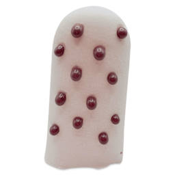 Ritual Glaze Melt Gloop Glaze - Purple - finished example, dots