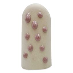 Ritual Glaze Melt Gloop Glaze - Pastel Purple - finished example, dots