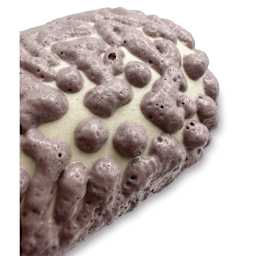 Ritual Glaze Moon Rocks Glaze - Pastel Purple - finished example, close-up