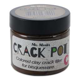 The Ceramic Shop Mr. Mark's Crack Pot High Fire Bisqueware Filler - Brown, 2 oz - front