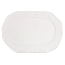 Mayco Stoneware Bisque Platter - Fluted Oval Platter