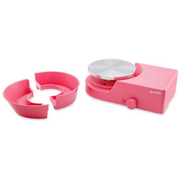 Quark S+ Potter’s Wheel - Pink, splash pan detached