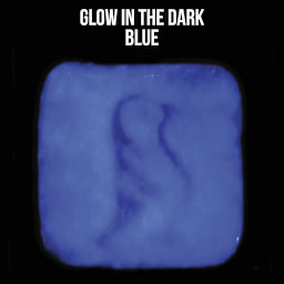 Penguin Pottery Glow in the Dark Glaze - Blue showing glow effect