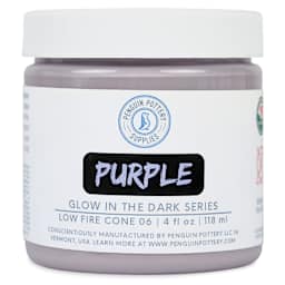 Penguin Pottery Glow in the Dark Glaze - Purple, 4 oz Jar