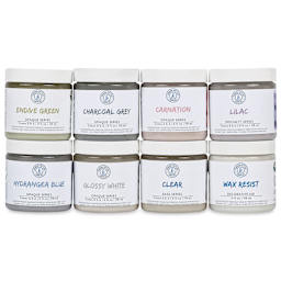 Penguin Pottery Opaque Series Mid-Fire Glaze - Set of 8, 4 oz Jars