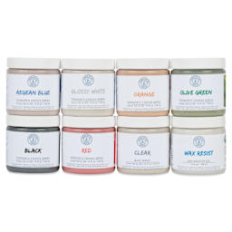 Penguin Pottery Penguin's Choice Series Low Fire Glazes Set - Set of 8, 4 oz Jars