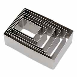 Fox Run Stainless Steel Cookie Cutters - Set of 6, Rectangles