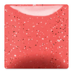Mayco Speckled Stroke & Coat Glaze - Speckled Cutie Pie Coral, Pint fired to cone 06 oxidation
