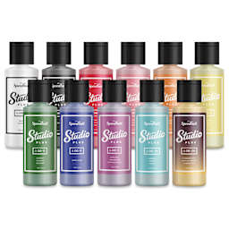Speedball Studio Plus Glazes - Set of 11, Sampler Pack, 2 oz