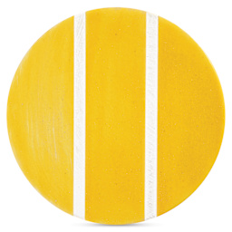 Speedball Studio Plus Glaze - Dandelion, 2 oz one, two, and three coat comparison