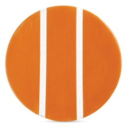 Speedball Studio Plus Glaze - Tangerine, 2 oz one, two, and three coat comparison
