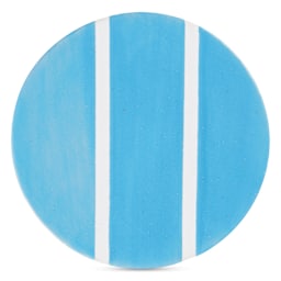 Speedball Studio Plus Glaze - Cornflower, 2 oz one, two, and three coat comparison