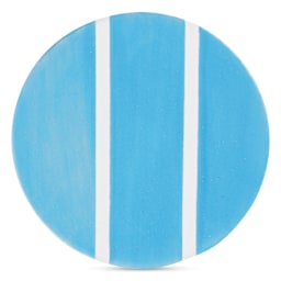 Speedball Studio Plus Glaze - Cornflower, 16 oz one, two, and three coat comparison
