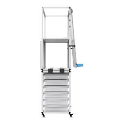 Luxor Modular Teacher Easel with Storage - side view