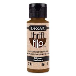 DecoArt Thrift Flip Multi-Surface Paint - Rich Brown, 2 oz
