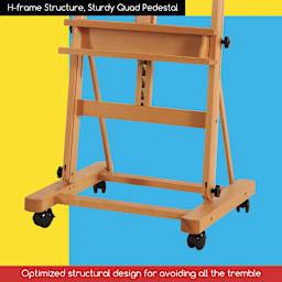 H-frame structure, sturdy quad pedestal. Optimized structural design for avoiding all the tremble.