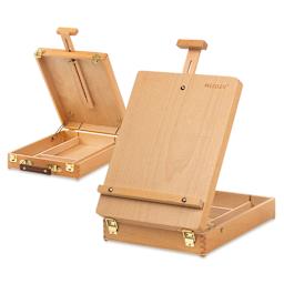 Meeden Wood Sketchbox Easel - front and back of easel
