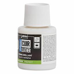 Pebeo Setacolor Leather Varnish - Gloss, 110 ml Bottle right side of bottle