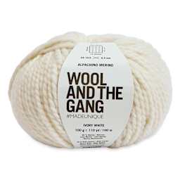 Wool and the Gang Alpachino Merino Yarn - Ivory White, 110 yards