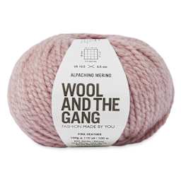 Wool and the Gang Alpachino Merino Yarn - Pink Heather, 110 yards