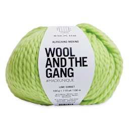 Wool and the Gang Alpachino Merino Yarn - Lime Sorbet, 110 yards