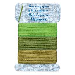 Clover Darning Yarn - Set of 3, Green, 17.5 yds