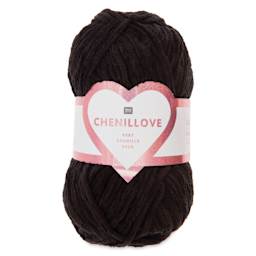 Rico Design Creative Chenillove Yarn - Black, 120 yds