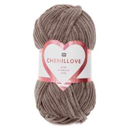 Rico Design Creative Chenillove Yarn - Brown, 120 yds