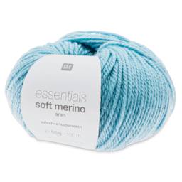 Rico Design Essentials Soft Merino Aran Yarn - Sky Blue, 109 yds