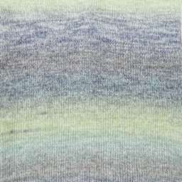 Rico Design Creative Painted Power Yarn - Bay Blues, 340 yds close up showing knitted pattern