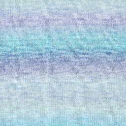 Rico Design Creative Painted Power Yarn - Ocean, 340 yds close up showing knitted pattern