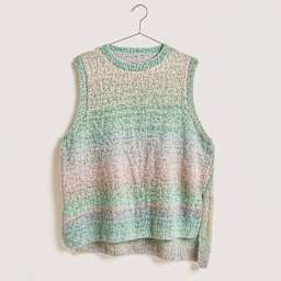 Rico Design Creative Painted Power Cotton DK Yarn - Earthy Rainbow. 100 g showing complete shirt project