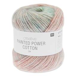Rico Design Creative Painted Power Cotton DK Yarn - Earthy Rainbow. 100 g