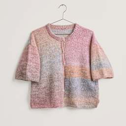 Rico Design Creative Painted Power Cotton DK Yarn - Fresh Pink. 100 g shoiwng complete shirt project