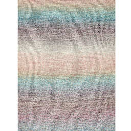 Rico Design Creative Painted Power Cotton DK Yarn - Fading Sky. 100 g close up showing knitted pattern