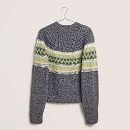 Rico Design Soft Alpaca Yarn - Anthracite, 137 yds showing completed sweater project