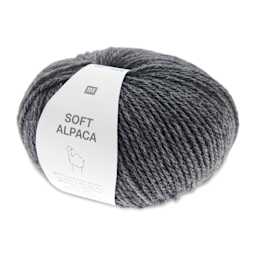Rico Design Soft Alpaca Yarn - Anthracite, 137 yds
