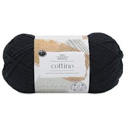 Lion Brand Cottino Yarn - Onyx, 3.5 oz