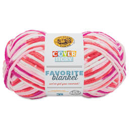 Lion Brand Cover Story Favorite Blanket Yarn - Bubblegum, 10.5 oz