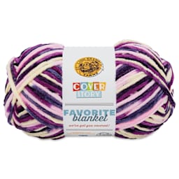 Lion Brand Cover Story Favorite Blanket Yarn - Grape Soda, 10.5 oz