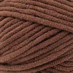 Lion Brand Cover Story Posh Twist Yarn - Chocolate Fudge, 232 yds close up to show texture