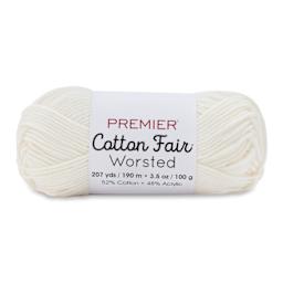 Premier Yarn Cotton Fair Worsted Yarn - Cream, 207 yds