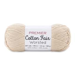 Premier Yarn Cotton Fair Worsted Yarn - Sugar Cookie, 207 yds