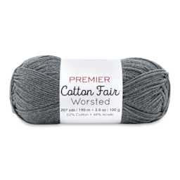 Premier Yarn Cotton Fair Worsted Yarn - Slate Grey, 207 yds