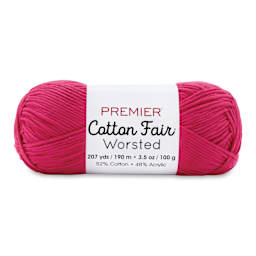 Premier Yarn Cotton Fair Worsted Yarn - Cherry, 207 yds